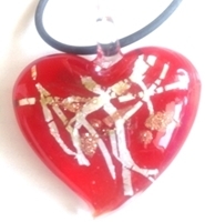 Picture of GP31 Hand Made Murano Fused Glass Jewerly-Heart