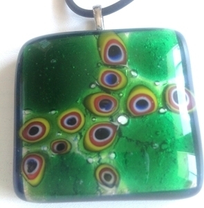 Picture of GP49 Hand Made Murano Fused Glass Jewerly-Square 