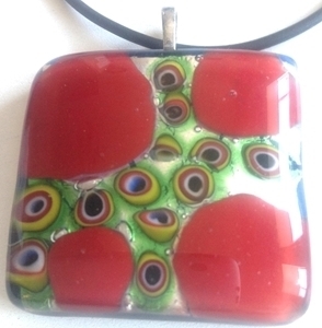 Picture of GP51 Hand Made Murano Fused Glass Jewerly-Square 