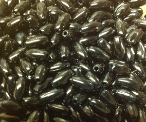 Picture of BD6RC14  6mm BLACK rice shaped bead