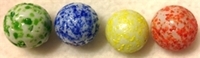 Picture of MN09 14MM White rolled in various colored glass marbles