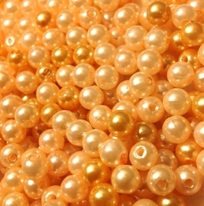 Picture of BD6R8A 6mm LIGHT ORANGE round plastic beads
