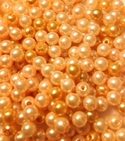 Picture of BD6R8A 6mm LIGHT ORANGE round plastic beads