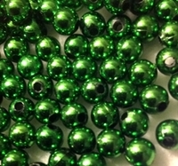 Picture of BD6RM9 6mm METALLIC GREEN round plastic beads