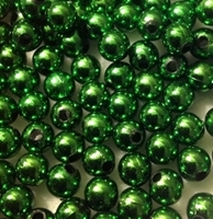 Picture of BD6RM9 6mm METALLIC GREEN round plastic beads