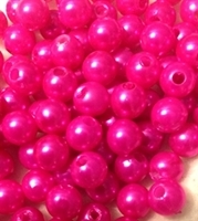 Picture of BD8R4C  8mm HOT PINK round plastic beads