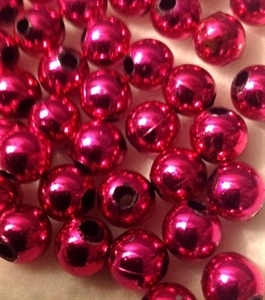 Picture of BD8RM4C  8mm METALLIC HOT PINK round plastic beads