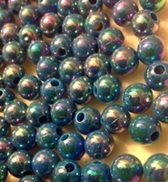 Picture of BD8RR7  8mm RAINBOW BLUE round plastic beads