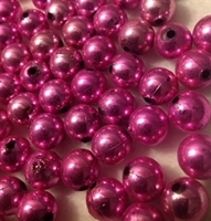Picture of BD12RM4C  12mm pink metallic round plastic beads
