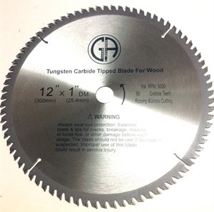 Picture of TCC280  12IN 80 Tooth Tungsten Carbide Tipped WOOD Cabinet Saw Blade