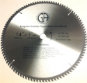 TCC4100 Circular Saw Blade Carbide 14" 100T for WOOD  for table saw, chopsaw, miter saw