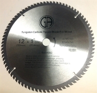 Circular Saw Blade Carbide 12" 80T for WOOD, Suitable for a circular saw, table saw, chopsaw, miter saw, skilsaw, concrete and masonry saw-full view alternate