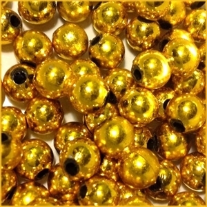 Picture of BD8RM3  8mm METALLIC GOLD round plastic beads