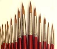 Picture of ART012  Sable Hair Paint Brush 15pc set Round Style