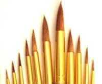 Picture of ART148  pony hair paint, round golden ferrules