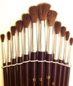 Picture of ART154  camel hair paint brush, round, nickel seamless furrules