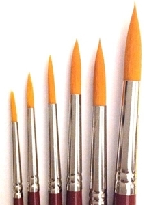 Picture of ART207  sable hair paint brush 6pc set round style