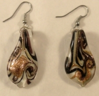 Picture of GP6 Hand Made Fused Glass Jewelry Set-Leaf 