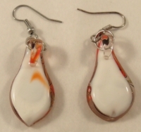 Picture of GP5 Hand Made Fused Glass Jewelry Set-Leaf 