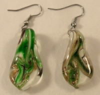 Picture of GP7 Hand Made Fused Glass Jewelry Set-Leaf 