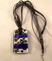 Picture of GP10 Hand Made Fused Glass Jewelry Rectangle 