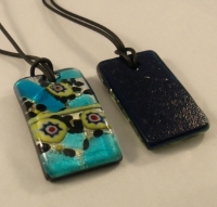 Picture of GP47 Hand Made Fused Glass Jewerly-Rectangle 