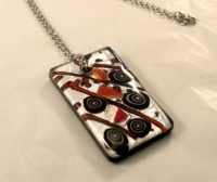 Picture of GP39 Hand Made Fused Glass Jewerly-Rectangle 