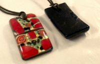 Picture of GP44 Hand Made Fused Glass Jewerly Rectangle 