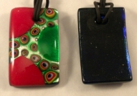 Picture of GP14 Hand Made Fused Glass Jewerly-Rectangle 