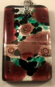 Picture of GP43 Hand Made Fused Glass Jewerly-Rectangle 
