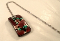 Picture of GP43 Hand Made Fused Glass Jewerly-Rectangle 