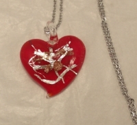 Picture of GP31 Hand Made Fused Glass Jewerly-Heart
