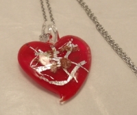Picture of GP31 Hand Made Fused Glass Jewerly-Heart