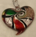 Picture of GP18 Hand Made Fused Glass Jewerly Heart